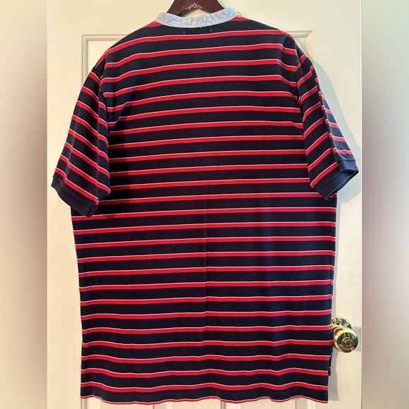 POLO RALPH LAUREN Men’s *RARE* Vintage XL Short Sleeve Cotton Polo BAND COLLAR - Picture 12 of 12